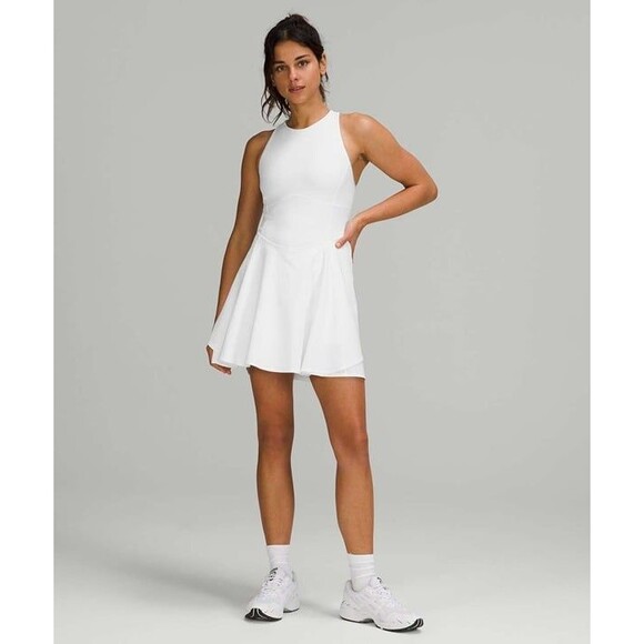 Lululemon New Court Crush Tennis Dress Acivewear Dress White Sz 4 LW1DOCS $138 - Picture 1 of 7